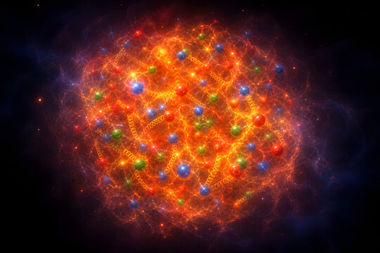 Glowing Quark Gluon Plasma in Primordial Space