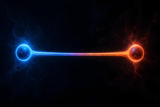 Glowing quark spheres linked by a gluon flux tube