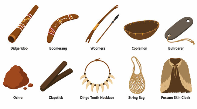 Traditional Aboriginal Tools and Cultural Artifacts Collection.