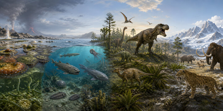 Deep Time Evolution Landscape From Microbes To Mammals