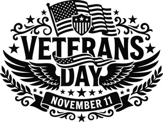Obraz premium Veterans day graphic with patriotic elements