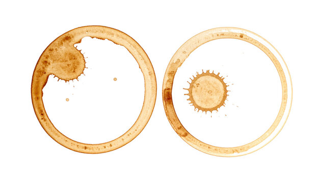 Coffee Ring Stains: Visual Comparison of Liquid Residue Patterns