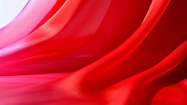 Red fabric with flowing folds