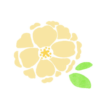スタンプ風のマツバボタンのイラスト