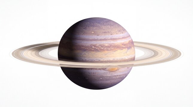 Saturn planet with rings in outer space
