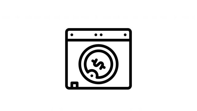 laundering minimalist stroke animation