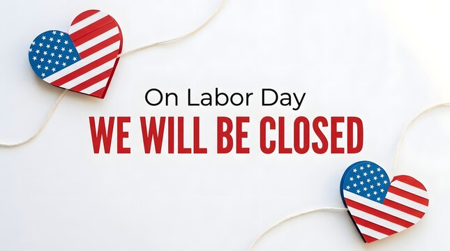 Labor day closure notice store hours american holiday