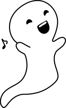 funny cartoon face ghost