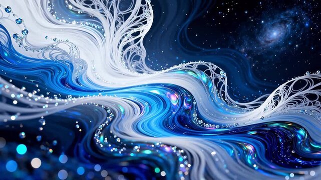 Abstract cosmic wave patterns