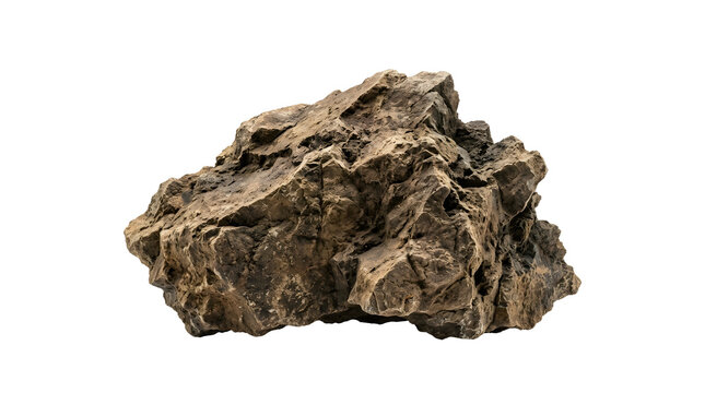 Natural rugged rock texture isolated on black