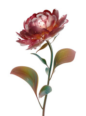 Fototapeta premium PNG Elegant dewy flower illustration