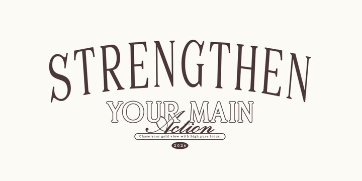 Retro vintage typography college varsity motivational quote slogan elegant serif font print for graphic jersey, tee, hat, t-shirt, sweatshirt, or wall art design - Vector