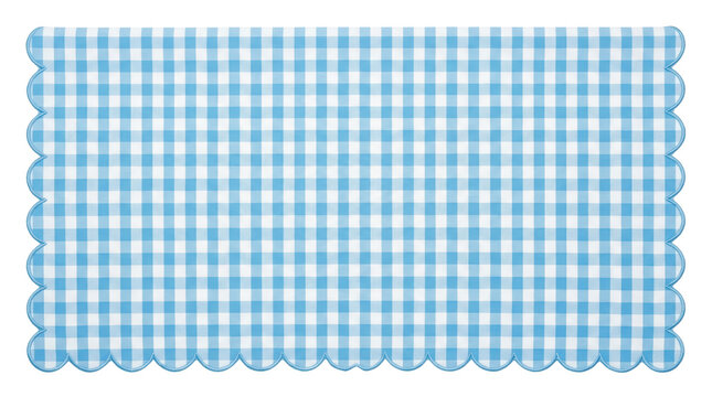 Blue and White Checkered Pattern Border.