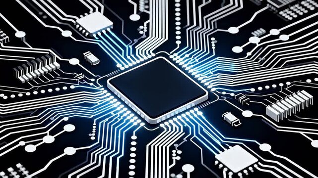 Closeup of a circuit board