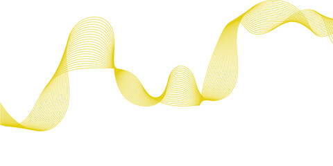 Abstract yellow wave mesh pattern with smooth gradient flow and minimal white background for modern digital artwork © NISAT AKTHER