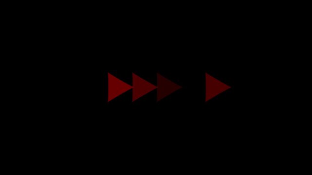 five Neon red right ward Arrows Stacked on Black Background Animation rightward Arrow Arrow Green Arrow Neon Arrow. righth Arrow Animation with Dynamic Motion for User Interface and Web Design.