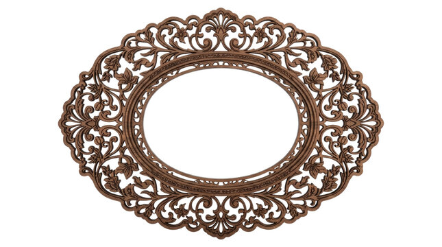 Intricate Ornate Oval Frame Design.