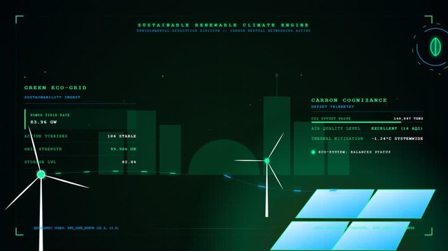 Renewable Energy Production Future Concept.