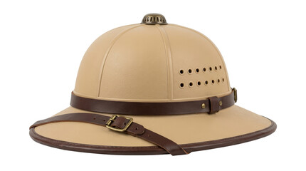 Fototapeta premium Vintage Pith Helmet with Leather Straps.