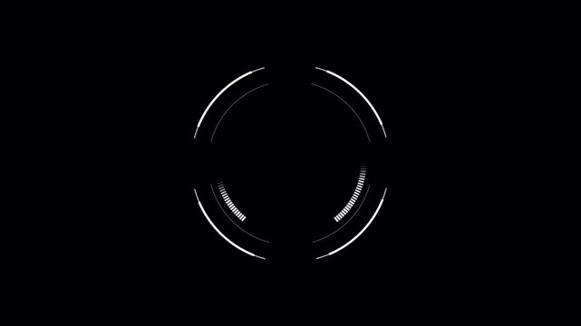 Abstract Glowing Circular Loading Animation Element.