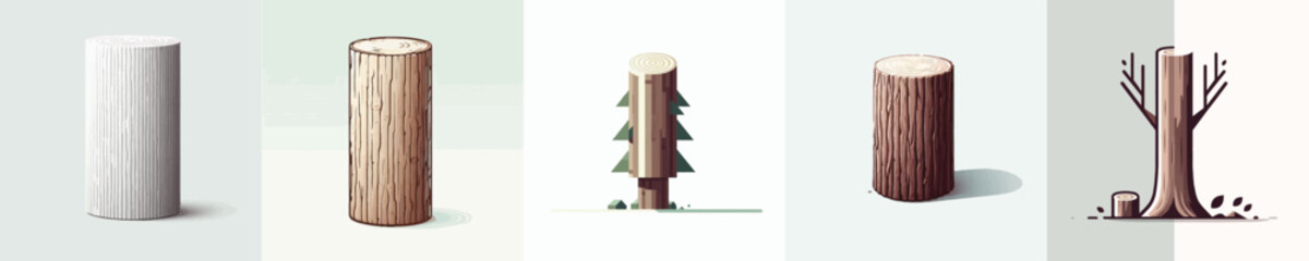 Tree Trunk Vector Illustration © Fajar