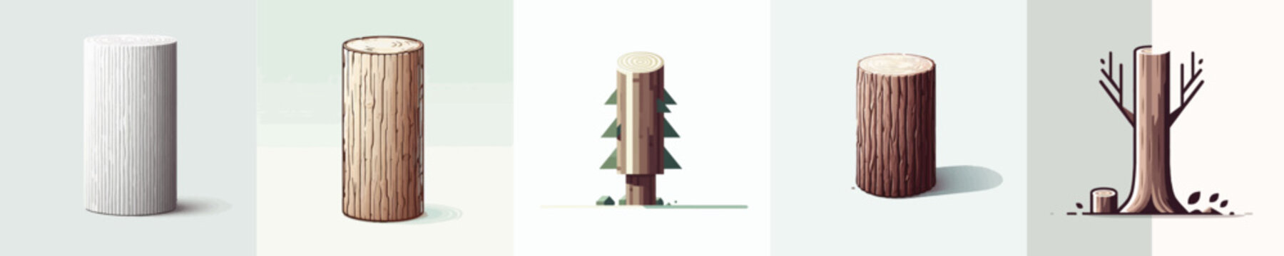 Tree Trunk Vector Illustration