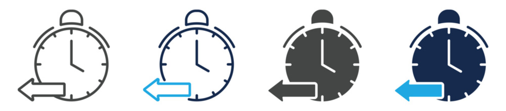 past tense icon sheet multiple concept