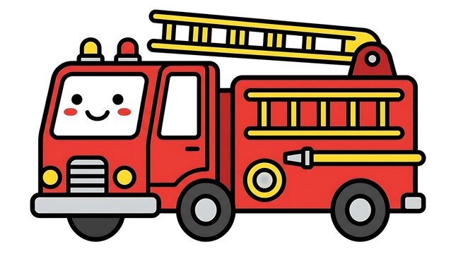 Colorful cartoon school bus with happy face illustration.