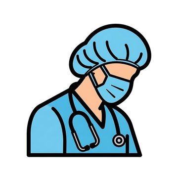 Man wearing blue surgical face mask indoors.