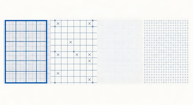 Technical drawing grid and graph paper texture with various line styles technical blueprint geometry mathematics engineering background template geometric drafting structure minimalist