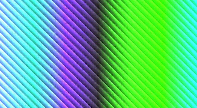 Abstract background, with diagonal stripes, transitioning from cyan, and purple to, vibrant green, featuring, a soft, smooth, gradient effect