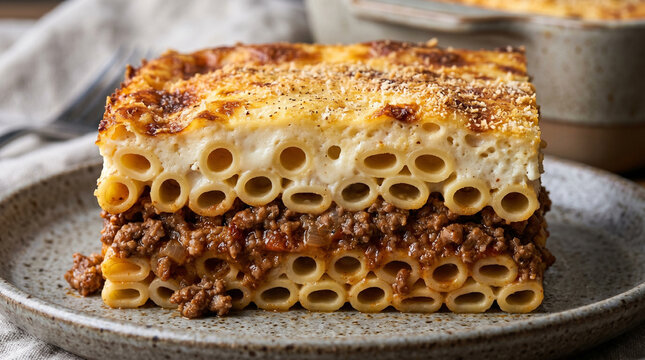 Pastitsio, traditional Greek dish 