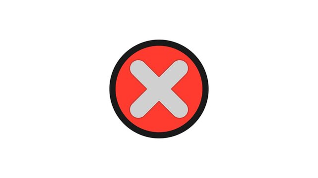 Cancel Cross Shake Animation Symbol Graphic Illustration