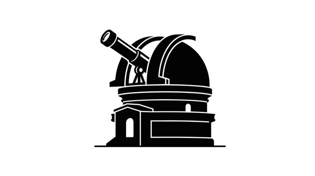 Astronomical Observation at a Dome-Shaped Observatory Building with Telescopes for Stargazing and Scientific Study