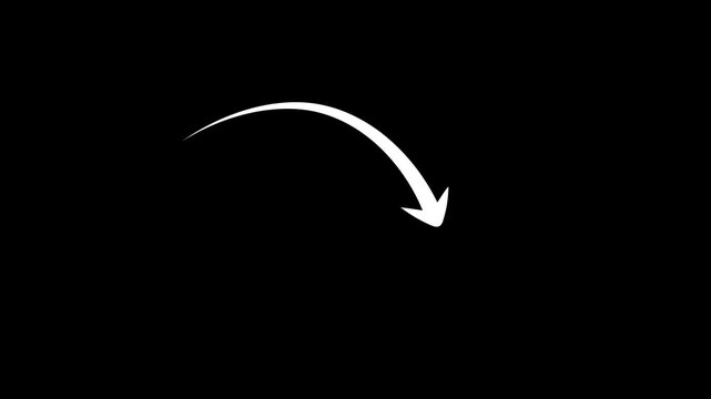 Animated financial growth chart with Arrow . Growth bar chart of economy concept video on transparent background.