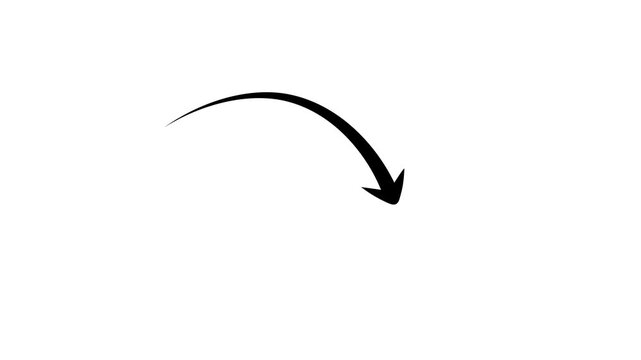 Animated financial growth chart with Arrow . Growth bar chart of economy concept video on transparent background.