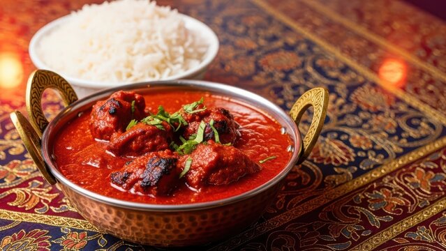Hearty Indian Chicken Tikka Masala with Basmati Rice