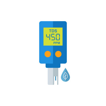 Digital TDS meter icon for water quality testing and hydroponics monitoring.