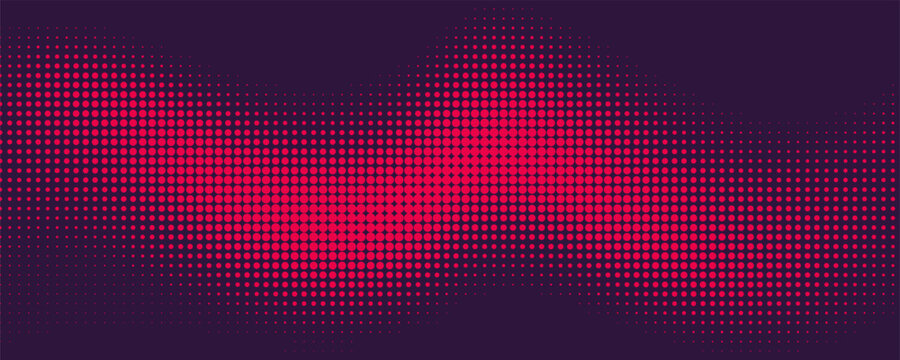 Monochrome printing raster, abstract vector halftone background.