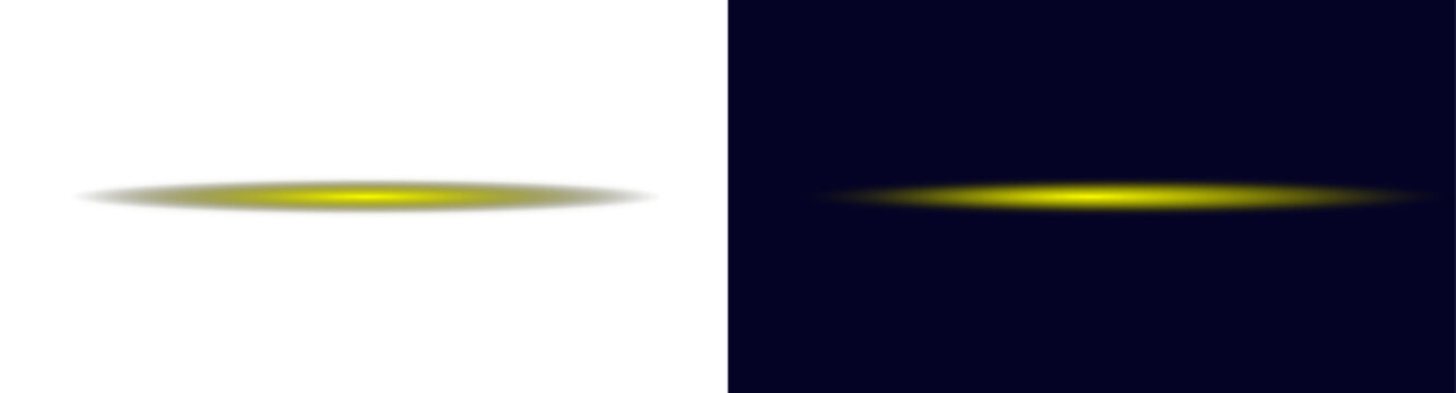 Light blue glowing horizontal lens flare with elegant soft Ufa in the sky