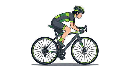 Fototapeta premium Cyclist riding fast on professional road bike.
