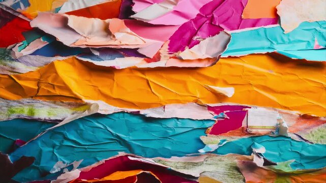 Old colorful posters of numbers ripped torn crumpled paper, slideshow of old colorful posters collage ripped torn crumpled paper.
Vintage random poster ripped torn crumpled paper abstract grunge.