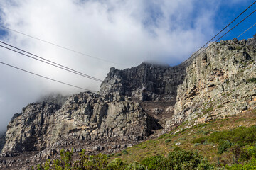 Fototapeta premium Panoramic View from Table Mountain in Cape Town, South Africa