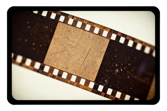 Vintage Film Strip with Scratches