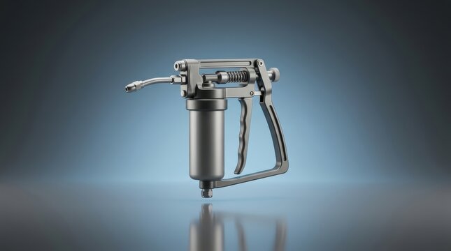 Mini grease gun 3D render compact lubrication tool designed for confined access maintenance and equipment servicing