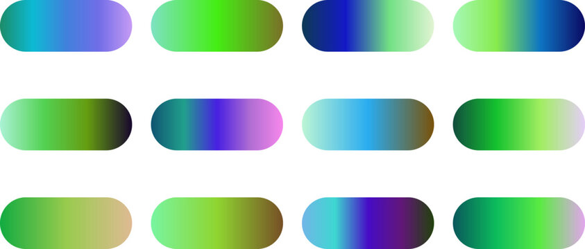 Vibrant gradient backgrounds in rounded rectangle shapes on a transparent grid.
