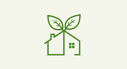 An eco-friendly house with green leaves on the roof stands proudly outside © Byone