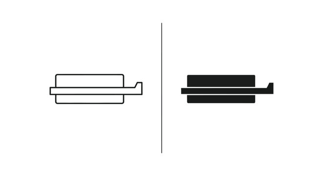 Simple printer icon with ink level comparison