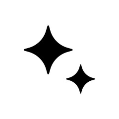 PNG Minimalist black sparkle icons on transparent background