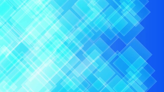 Blue Abstract Geometric Squares Pattern 4K